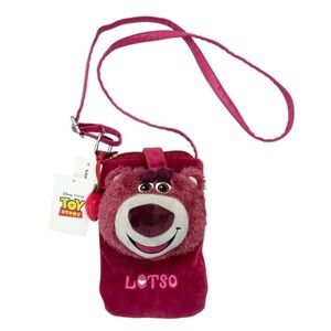 MINISO Toy Story Lotso Small Zipper Crossbody Bag Lightweight Cell Phone Purse